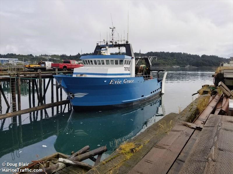 evie grace (Fishing vessel) - IMO , MMSI 368053210, Call Sign WDK4236 under the flag of United States (USA)