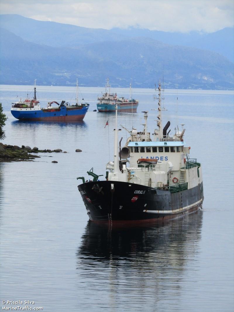 coral 1 (Fishing vessel) - IMO , MMSI 725000269, Call Sign CB4941 under the flag of Chile
