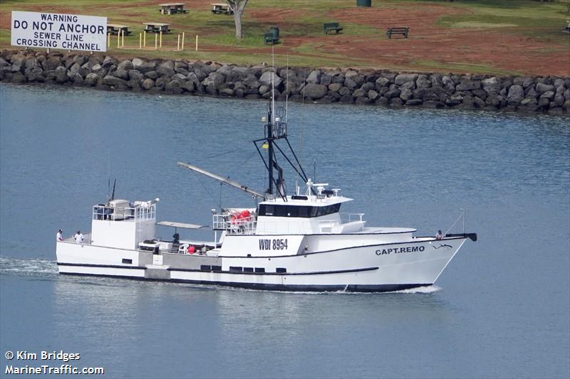 capt. remo (Fishing vessel) - IMO , MMSI 367743820, Call Sign WDI8954 under the flag of United States (USA)
