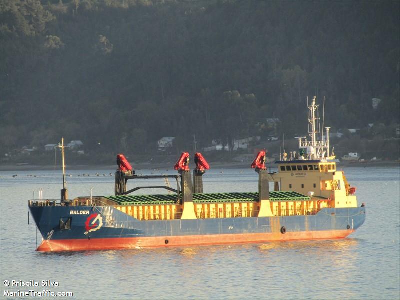 balder (General Cargo Ship) - IMO 9243875, MMSI 725003278, Call Sign CA7868 under the flag of Chile