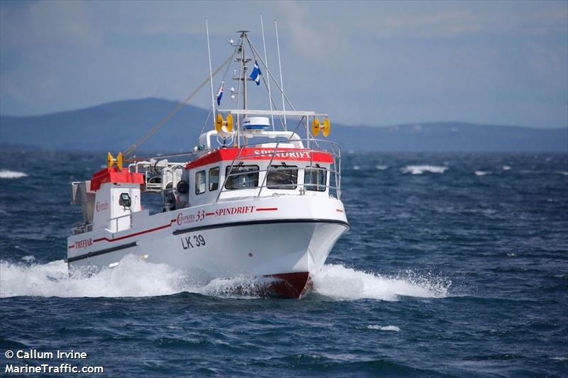 spindrift (Fishing vessel) - IMO , MMSI 232010188, Call Sign MBOJ7 under the flag of United Kingdom (UK)