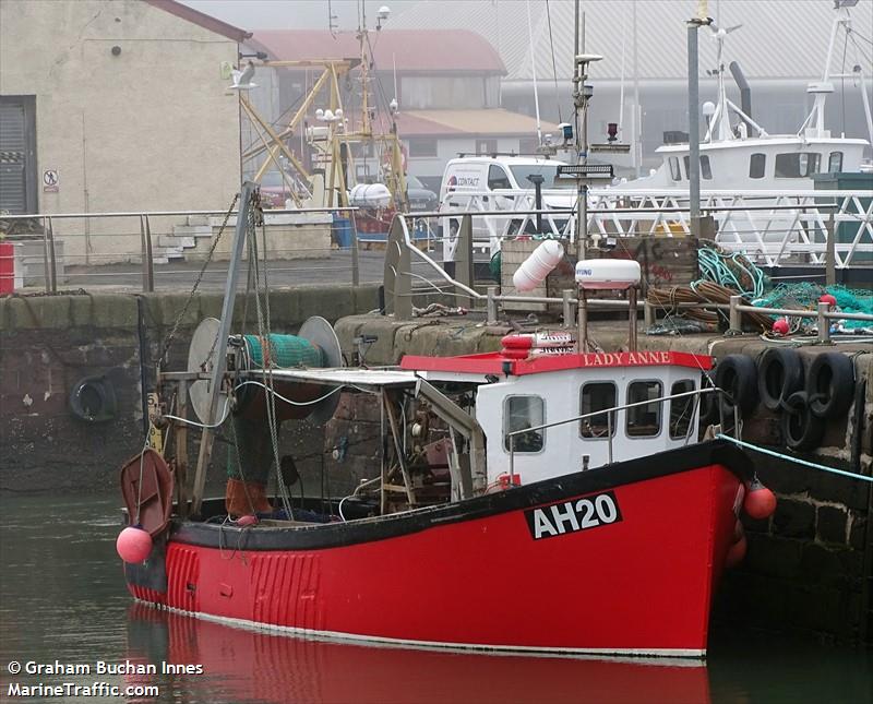 lady anne (Fishing vessel) - IMO , MMSI 235008567 under the flag of United Kingdom (UK)