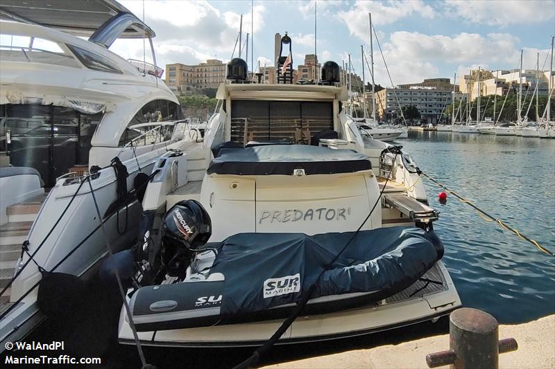 predator 1 (Pleasure craft) - IMO , MMSI 256001263, Call Sign 9HB7035 under the flag of Malta