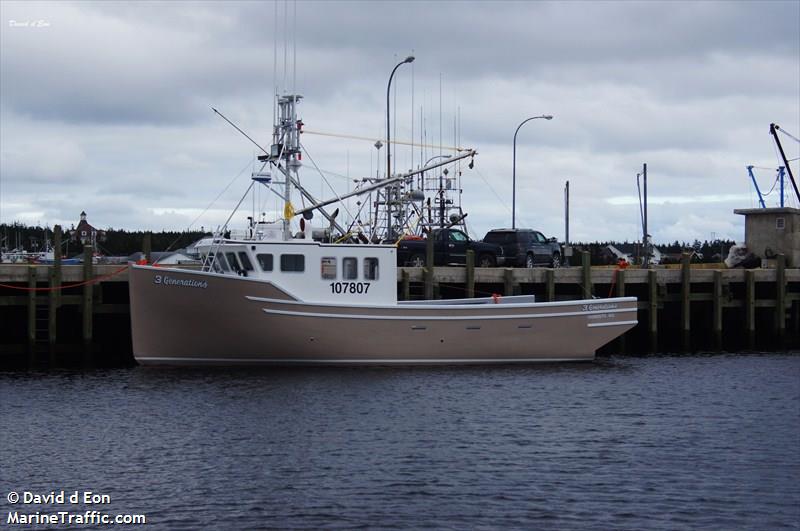 3 generations (Fishing vessel) - IMO , MMSI 316023598, Call Sign CH.16 under the flag of Canada