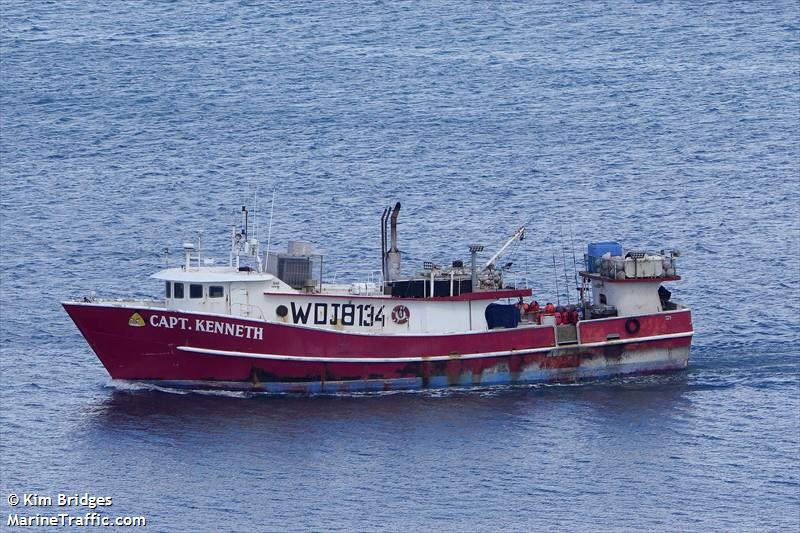 captain kenneth (Fishing vessel) - IMO , MMSI 368013420, Call Sign WDE9574 under the flag of United States (USA)