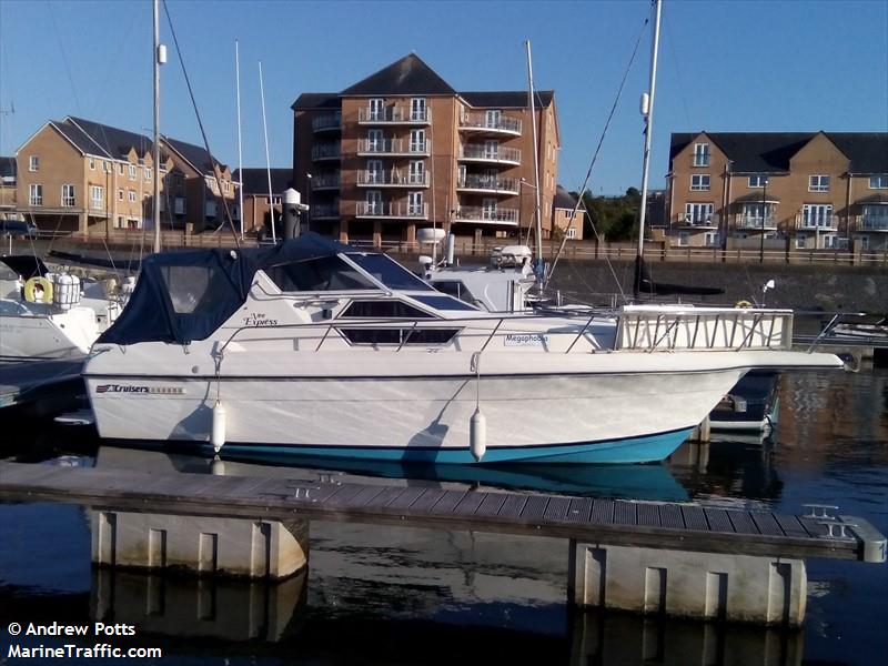 megaphobia (Pleasure craft) - IMO , MMSI 235097574, Call Sign 2GCF5 under the flag of United Kingdom (UK)