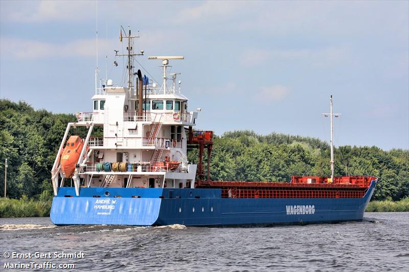 andre w (General Cargo Ship) - IMO 9518232, MMSI 218667000, Call Sign DIGI2 under the flag of Germany