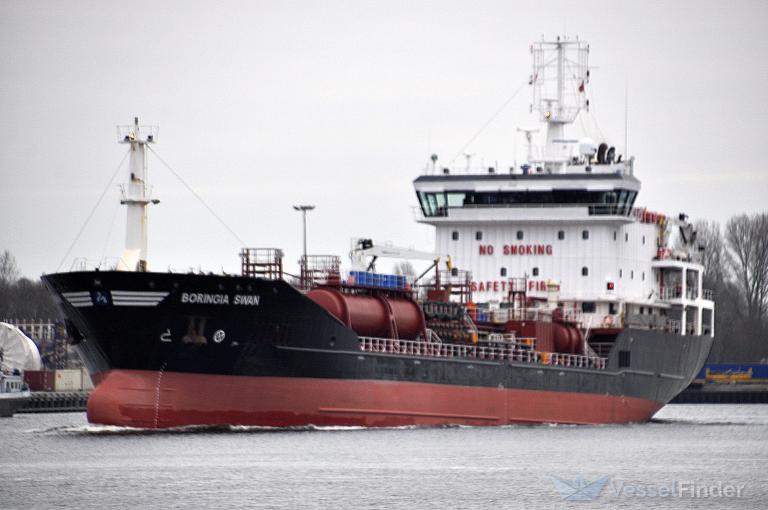boringia swan (Chemical/Oil Products Tanker) - IMO 9566693, MMSI 219018897, Call Sign OWNY2 under the flag of Denmark
