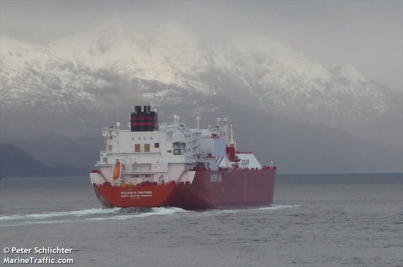 valencia knutsen (LNG Tanker) - IMO 9434266, MMSI 225420000, Call Sign EAUZ under the flag of Spain