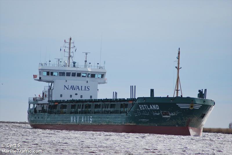 estland (General Cargo Ship) - IMO 9247314, MMSI 235009040, Call Sign MJFC3 under the flag of United Kingdom (UK)