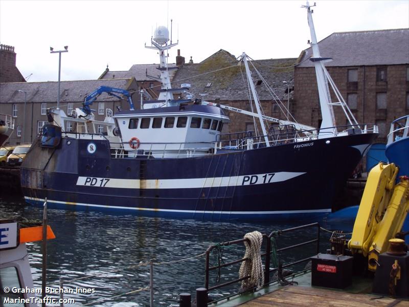 gvfavoniuspd17 (Fishing vessel) - IMO , MMSI 235076242, Call Sign 2CVX7 under the flag of United Kingdom (UK)