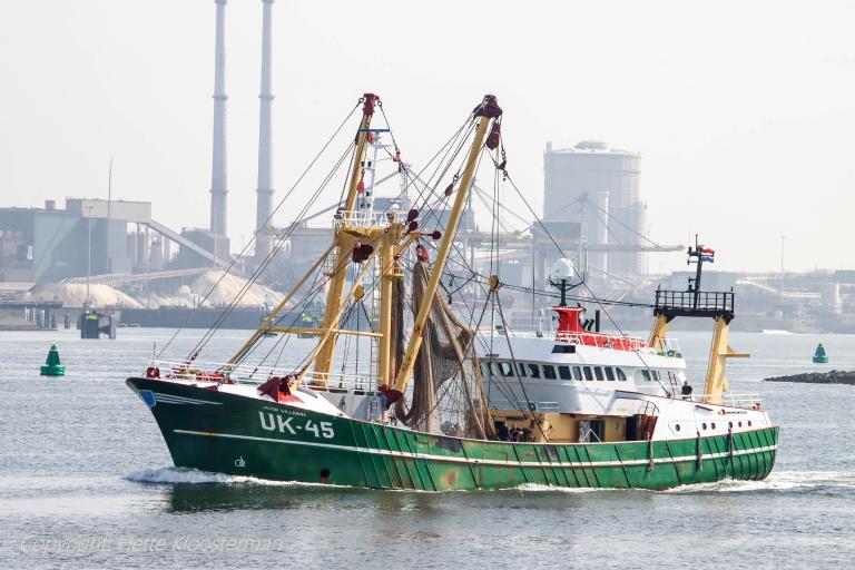 uk45 jacob willemina (Fishing Vessel) - IMO 8701399, MMSI 244299000, Call Sign PDCV under the flag of Netherlands
