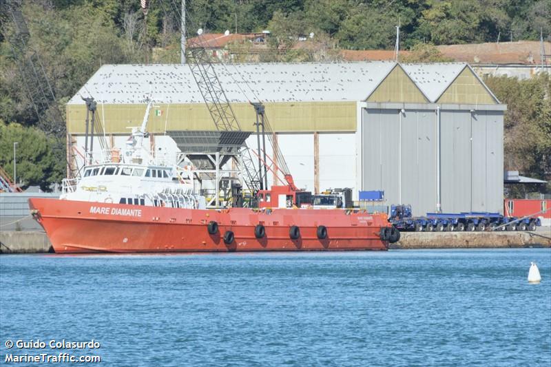 mare diamante (Offshore Tug/Supply Ship) - IMO 9283095, MMSI 247341200, Call Sign IJHC2 under the flag of Italy