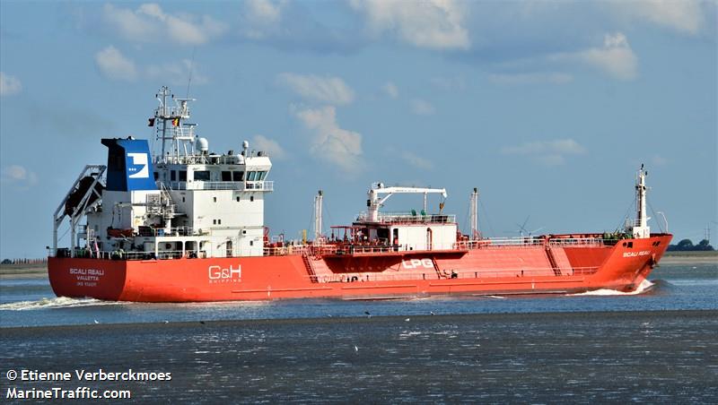 scali reali (LPG Tanker) - IMO 9566291, MMSI 248730000, Call Sign 9HA2486 under the flag of Malta