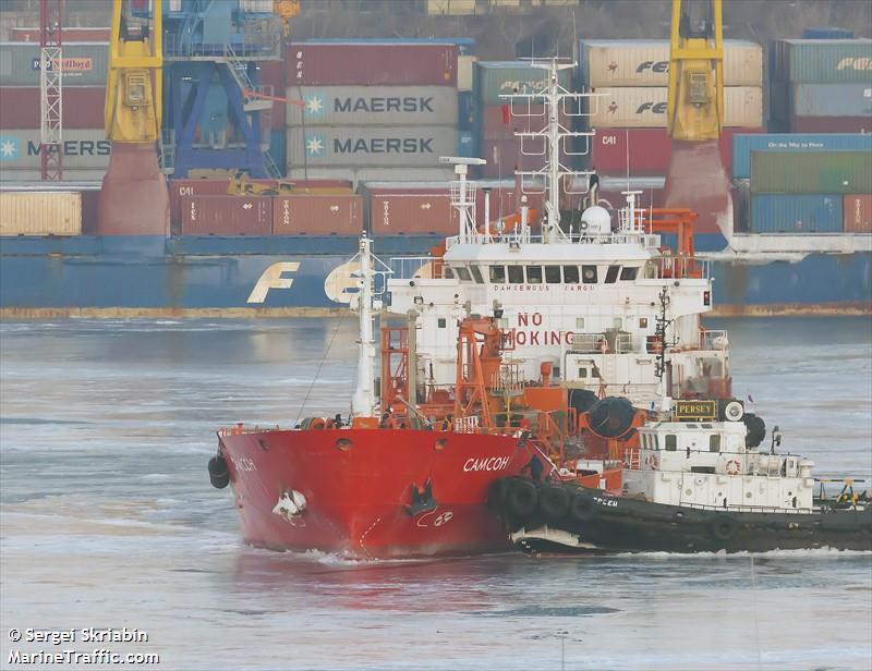 samson (Chemical/Oil Products Tanker) - IMO 9114751, MMSI 273216560, Call Sign UBMU4 under the flag of Russia