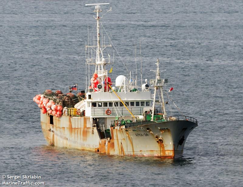 arka-34 (Fishing Vessel) - IMO 8909862, MMSI 273397030, Call Sign UBJP9 under the flag of Russia