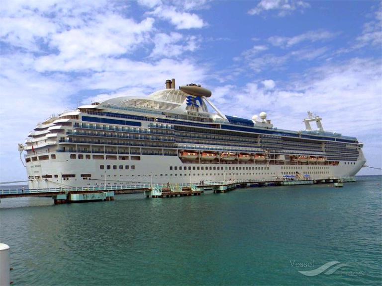 coral princess (Passenger (Cruise) Ship) - IMO 9229659, MMSI 310376000, Call Sign ZCDF4 under the flag of Bermuda