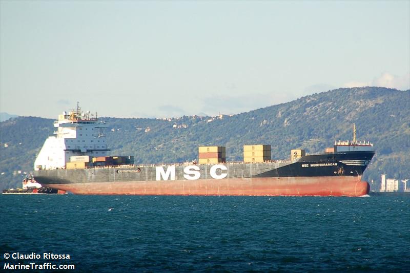 msc mediterranean (Container Ship) - IMO 9102710, MMSI 357444000, Call Sign H8JI under the flag of Panama