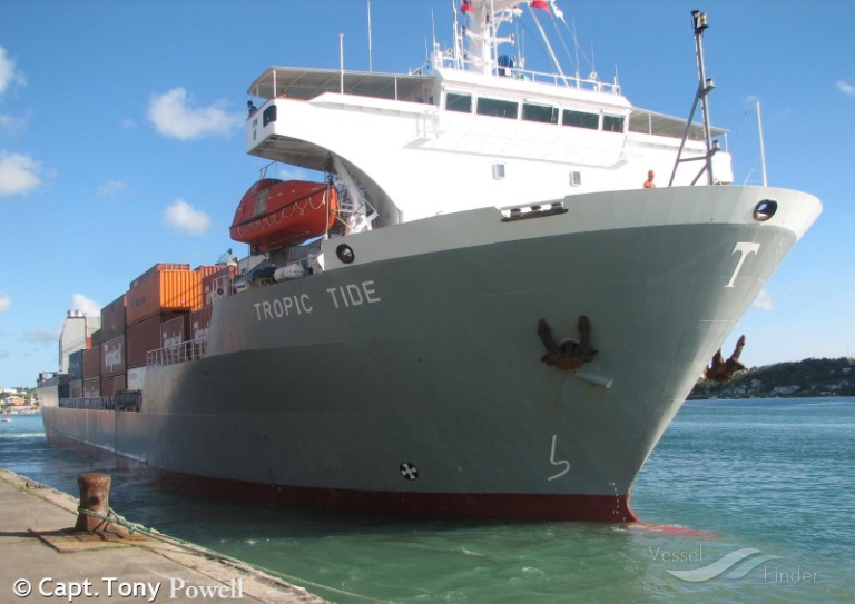 tropic tide (Deck Cargo Ship) - IMO 9039028, MMSI 375903000, Call Sign J8AZ3 under the flag of St Vincent & Grenadines