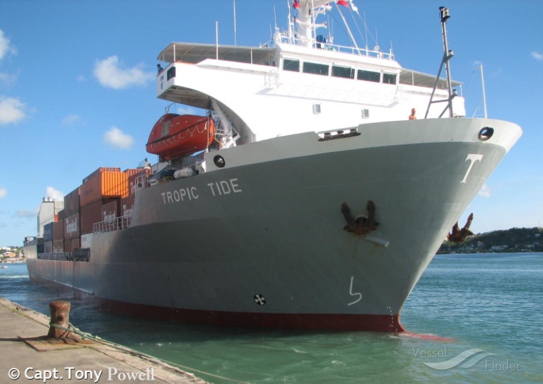 tropic tide (Ro-Ro Cargo Ship) - IMO 9039028, MMSI 375903000, Call Sign J8AZ3 under the flag of St Vincent & Grenadines