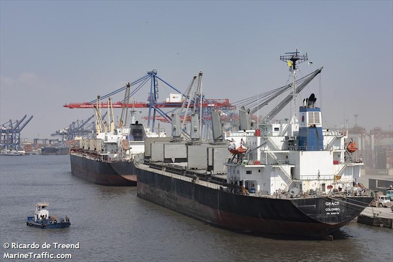 grace (Bulk Carrier) - IMO 9325116, MMSI 417222439, Call Sign 4RFE under the flag of Sri Lanka