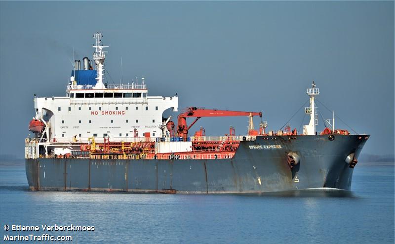 spruce express (Chemical/Oil Products Tanker) - IMO 9354258, MMSI 477241300, Call Sign VRBZ4 under the flag of Hong Kong