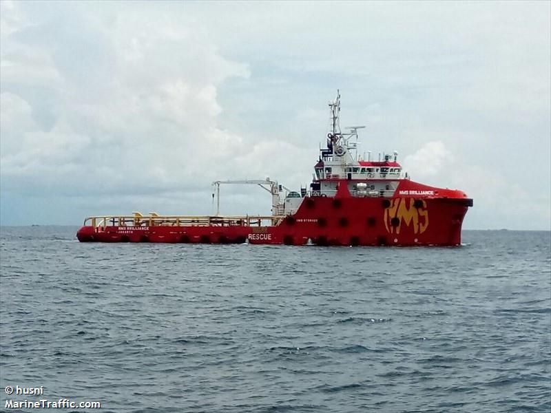 nms brilliance (Offshore Tug/Supply Ship) - IMO 9739422, MMSI 525005362, Call Sign YBAR2 under the flag of Indonesia