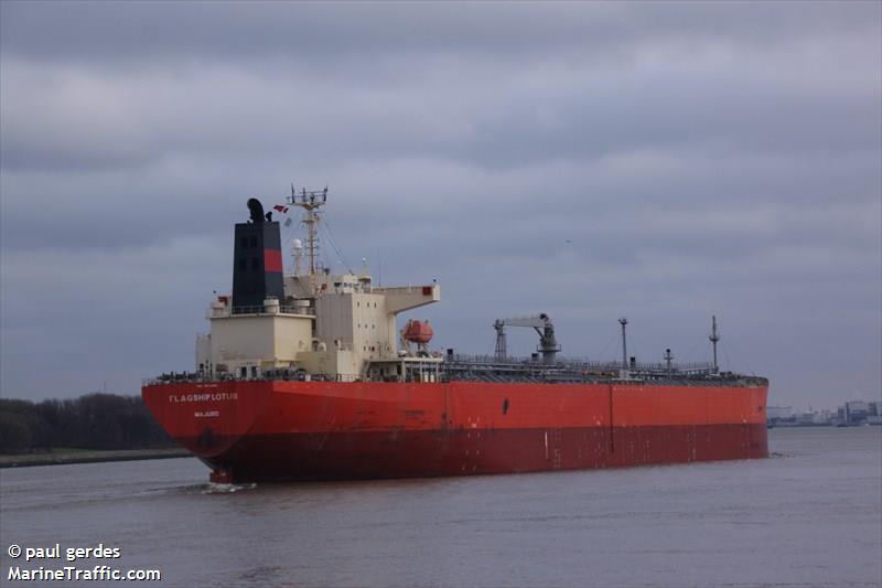 flagship lotus (Oil Products Tanker) - IMO 9321184, MMSI 538005007, Call Sign V7AJ2 under the flag of Marshall Islands