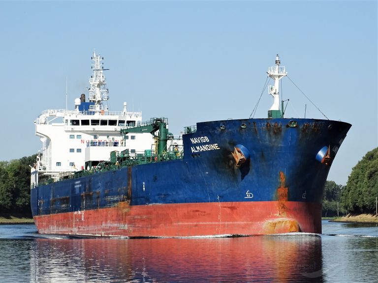navig8 almandine (Chemical/Oil Products Tanker) - IMO 9714068, MMSI 538005770, Call Sign V7GV9 under the flag of Marshall Islands
