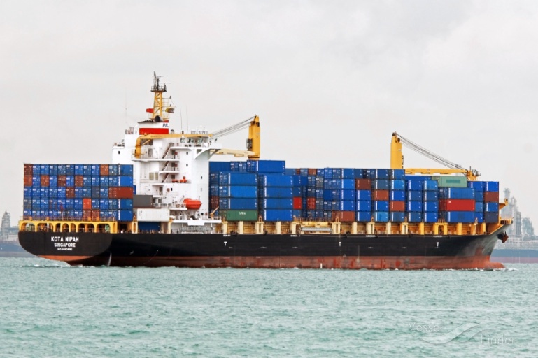 kota nipah (Container Ship) - IMO 9593696, MMSI 566118000, Call Sign 9V9332 under the flag of Singapore