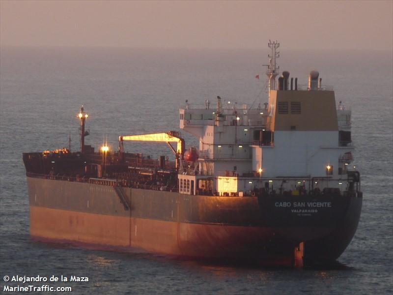 cabo san vicente (Oil Products Tanker) - IMO 9346433, MMSI 725003629, Call Sign CBSE under the flag of Chile