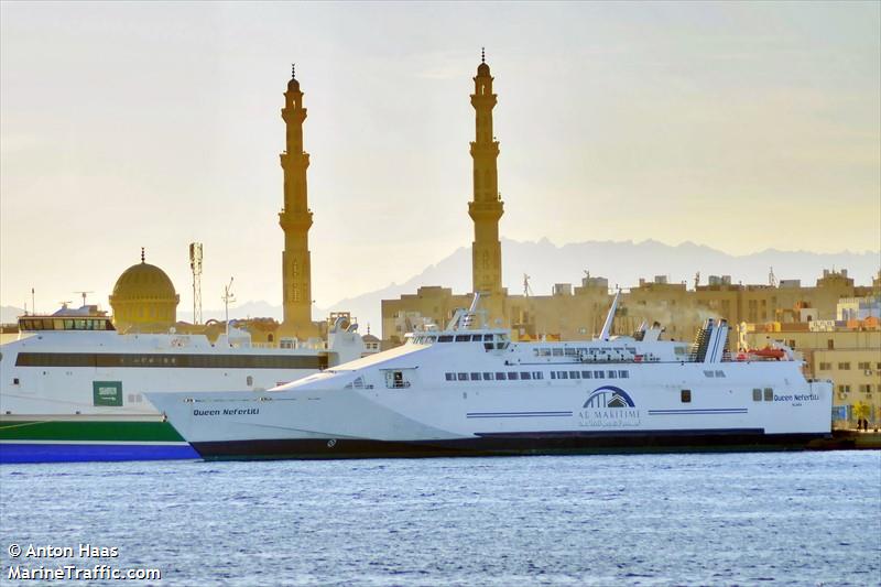 queen nefertiti (Passenger/Ro-Ro Cargo Ship) - IMO 9130925, MMSI 438034600, Call Sign JYA40 under the flag of Jordan