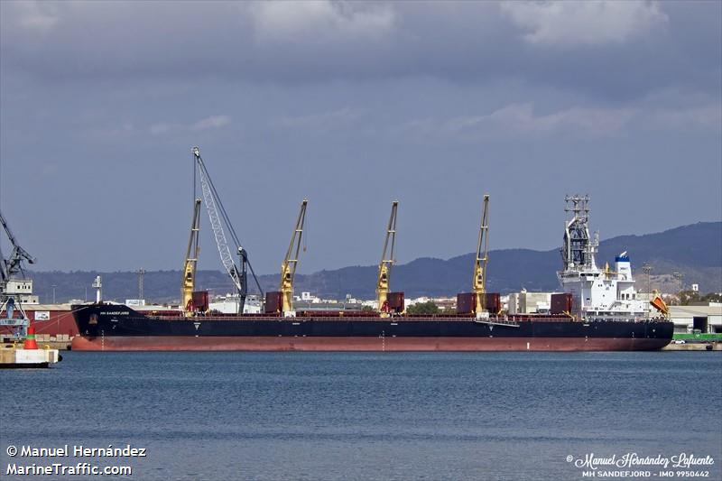 mh sandefjord (Bulk Carrier) - IMO 9950442, MMSI 636021584, Call Sign 5LER4 under the flag of Liberia