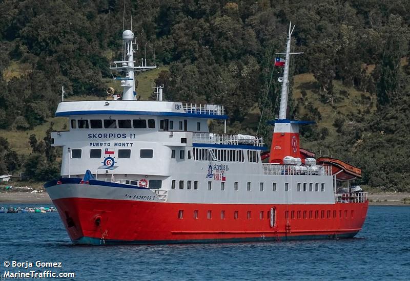 skorpios ii (Passenger (Cruise) Ship) - IMO 8006397, MMSI 725002200, Call Sign CBKP under the flag of Chile