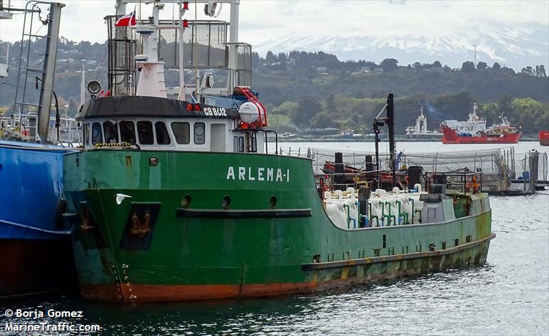 arlema i (Cargo ship) - IMO , MMSI 725006400, Call Sign CB8612 under the flag of Chile