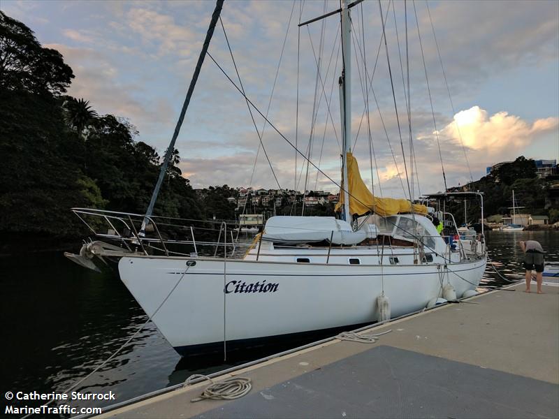 citation (Sailing vessel) - IMO , MMSI 503109400, Call Sign VJT6319 under the flag of Australia