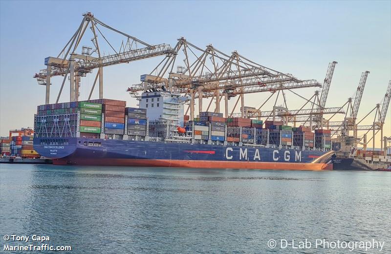 cma cgm excellence (Container Ship) - IMO 9948217, MMSI 256482000, Call Sign 9HA5857 under the flag of Malta