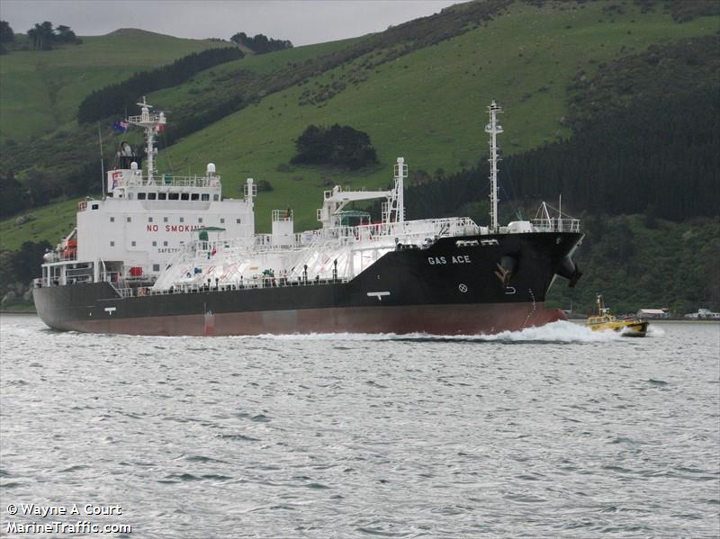 gas ace (LPG Tanker) - IMO 9977983, MMSI 352002848, Call Sign 3E4630 under the flag of Panama