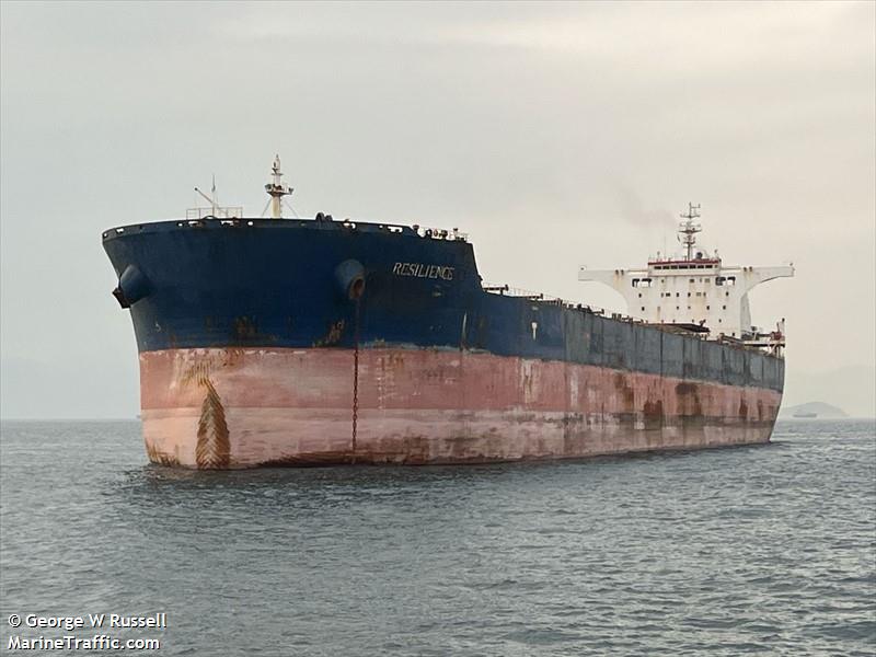 resilience (Bulk Carrier) - IMO 9511454, MMSI 538010557, Call Sign V7A6212 under the flag of Marshall Islands