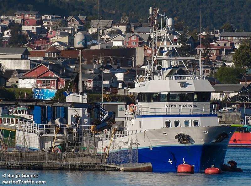 inter austral (Fish Carrier) - IMO 9255048, MMSI 725004656, Call Sign CA9004 under the flag of Chile