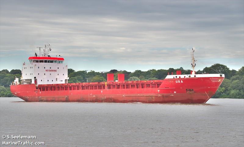 ura (General Cargo Ship) - IMO 9436252, MMSI 255990000, Call Sign CRYL under the flag of Madeira