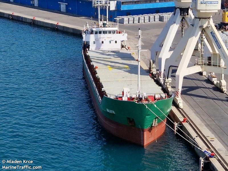 walker (General Cargo Ship) - IMO 9103972, MMSI 341092001, Call Sign V4EU5 under the flag of St Kitts & Nevis