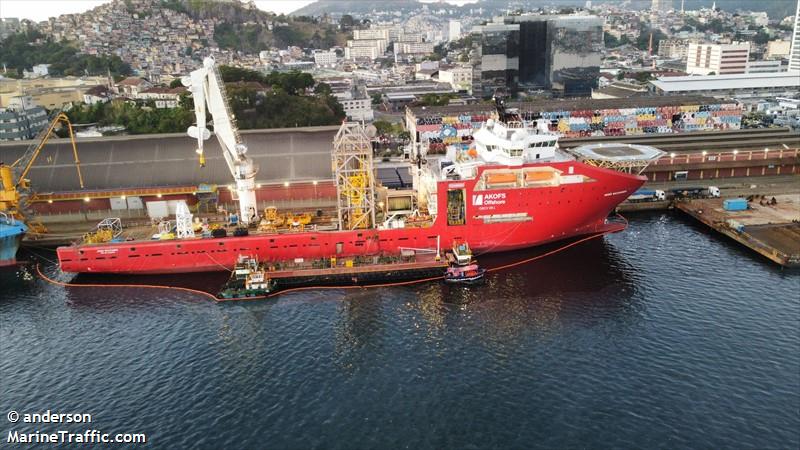 aker wayfarer (Offshore Support Vessel) - IMO 9435478, MMSI 710006322, Call Sign PU7749 under the flag of Brazil