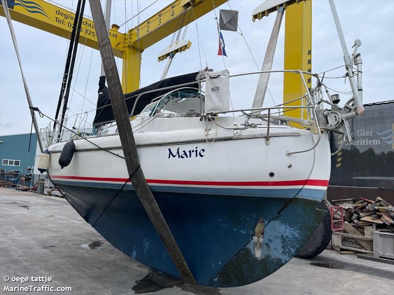 marie (Sailing vessel) - IMO , MMSI 244337713, Call Sign PB9883 under the flag of Netherlands