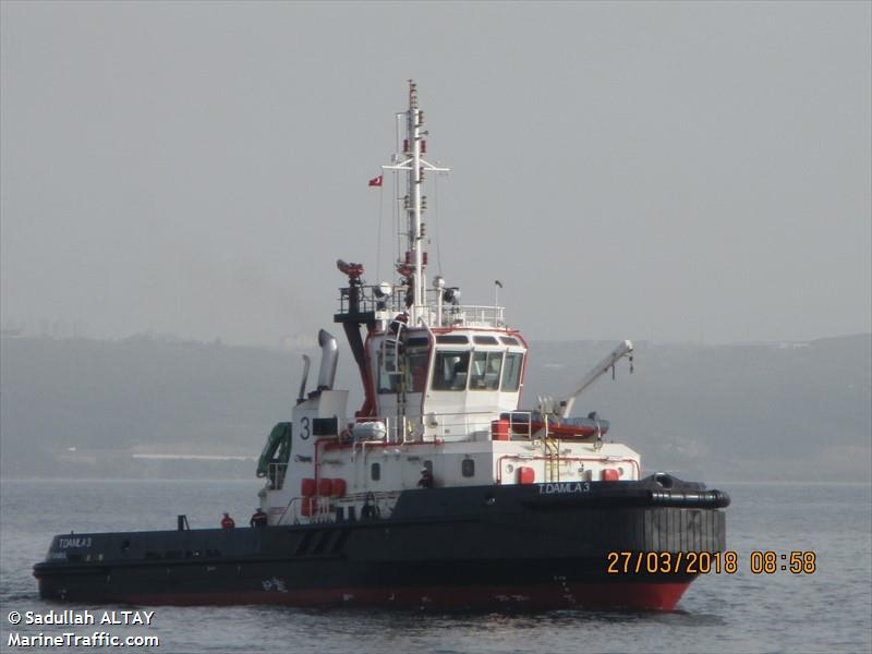 t.damla 3 (Tug) - IMO 9438119, MMSI 271002574, Call Sign TCA2905 under the flag of Turkey