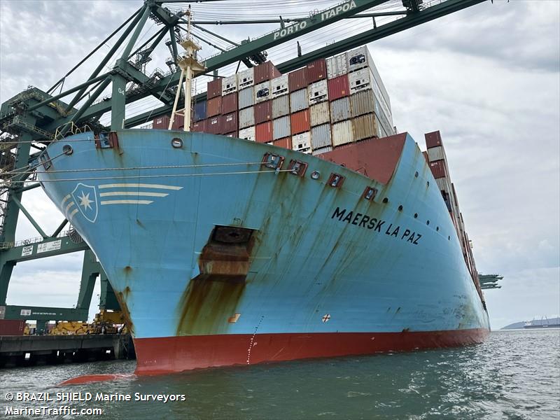 maersk la paz (Container Ship) - IMO 9526899, MMSI 219505000, Call Sign OZFW2 under the flag of Denmark