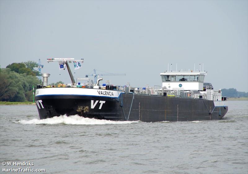 valencia (Tanker) - IMO , MMSI 244029412, Call Sign PB7115 under the flag of Netherlands