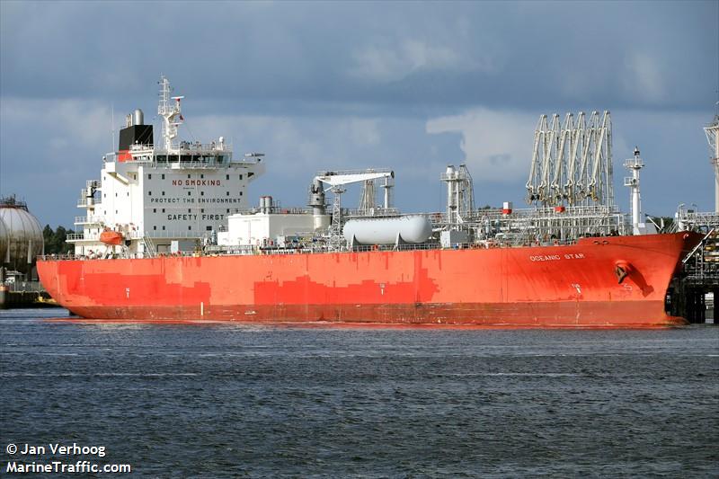 oceanic star (LPG Tanker) - IMO 9447794, MMSI 636023106, Call Sign 5LLZ3 under the flag of Liberia