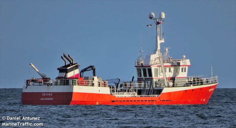 seivag (Refrigerated Cargo Ship) - IMO 7607120, MMSI 725012400, Call Sign CB8197 under the flag of Chile