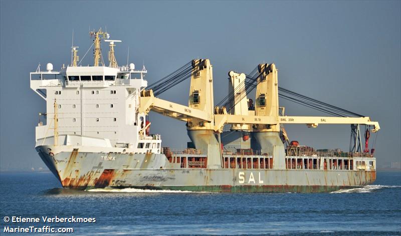 trina (General Cargo Ship) - IMO 9376505, MMSI 255915614, Call Sign CQ2072 under the flag of Madeira